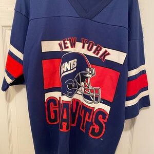 New York Giants Blue and Red Short Sleeve Tee